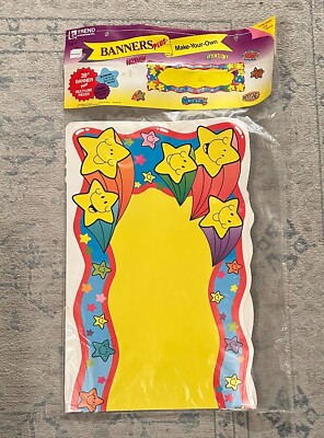 VTG Trend Enterprises Make Your Own Banners School Bulletin Board Set 39''  1988