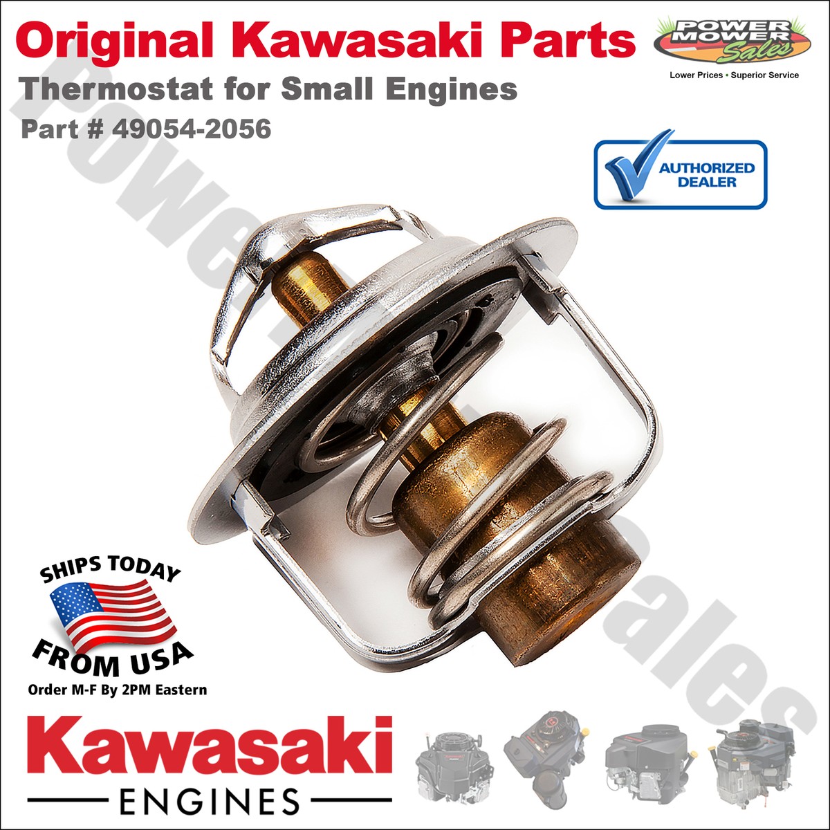 Genuine OEM Kawasaki Thermostat for Small Engines / KAF620-PCF