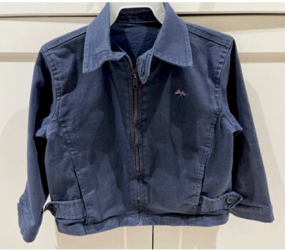 Moda Infantil Boys  Navy Full Zip Windbreaker EUC - Size 4