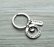 Teacher Keychain, Teacher Appreciation Gift, Teach Jewelry for Women