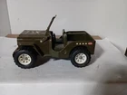 Tonka Army Jeep 1960's Pressed Steel Fold Down Windshield Old Toy