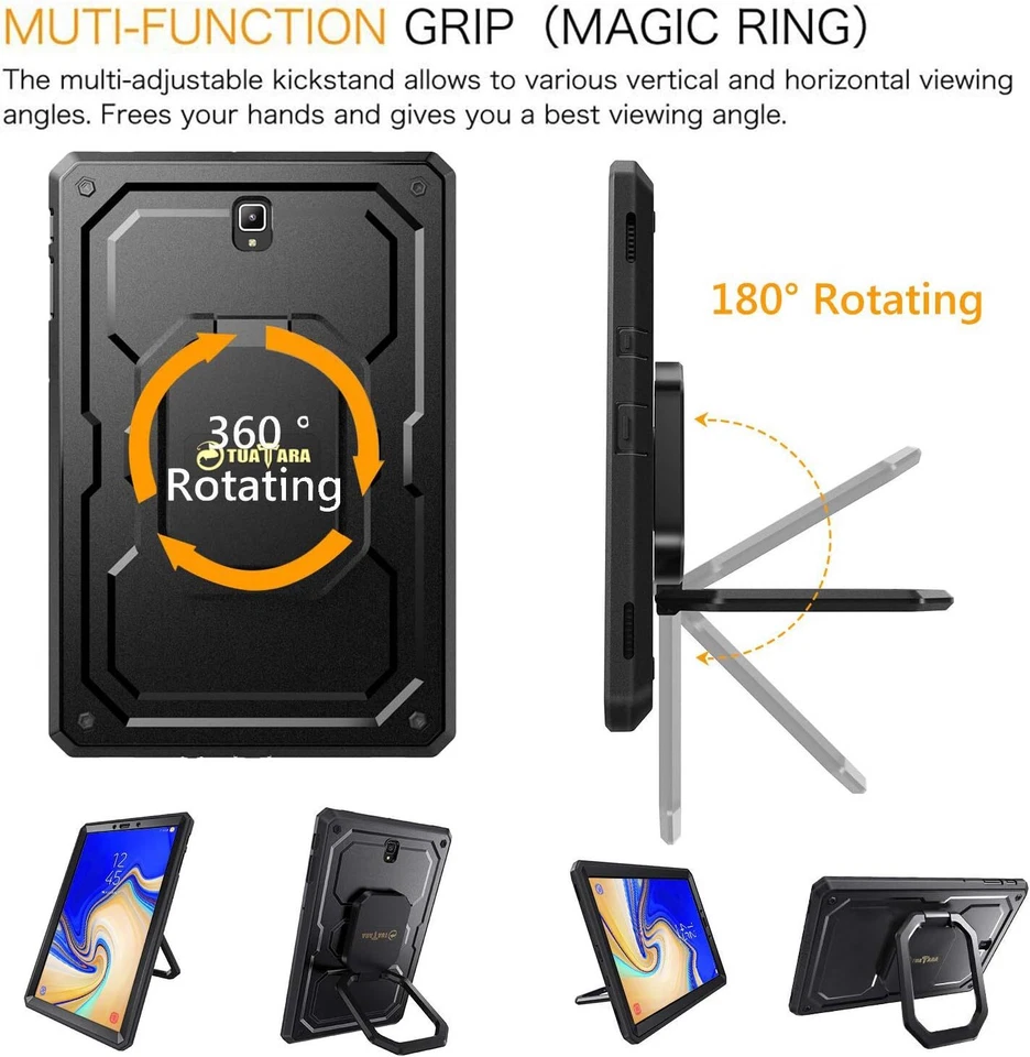 Case for Samsung Galaxy Tab S4 10.5 2018 Multi-Functional Grip Stand Carry Cover - Image 3 of 4