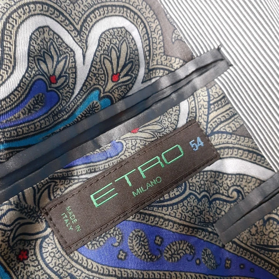 Blazer Etro Para Hombres EE. UU. 42 UE 54 R Chaqueta Deportiva Algodón Blnd Seersucker Paisley Forrado Foto 4 de 4