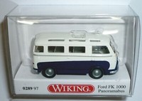 Wiking 028997 Ford Fk 1000 Panoramabus 1962 - 1965 Saphirblau/Weiß 1:87 Spur H0
