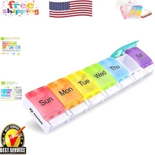 BPA-Free Weekly Pill Organizer - Arthritis Friendly & Travel-Ready Case