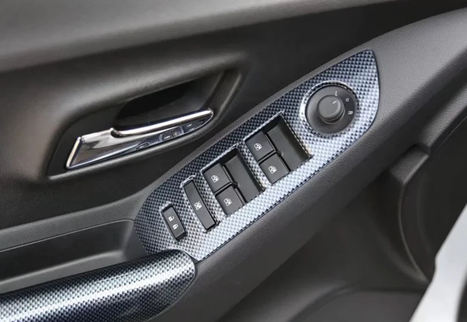 Kit de cubierta interior de auto de fibra de carbono negro de 17 piezas para Chevrolet Trax 14-2017 Foto 2 de 4