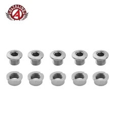 5 (FIVE) ALTALINE BICYCLE CHAINWHEEL CHROME SINGLE BOLTS.
