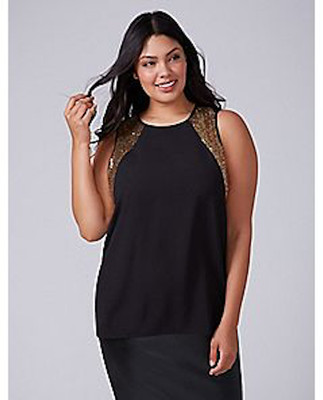 lane bryant sequin top