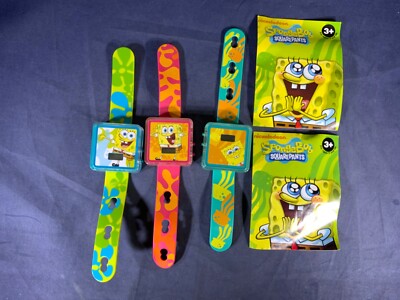 W7-77 SPONGE BOB SQUARE PANTS WRIST WATCHES - LOT OF 3 - NEED BATTERIES 