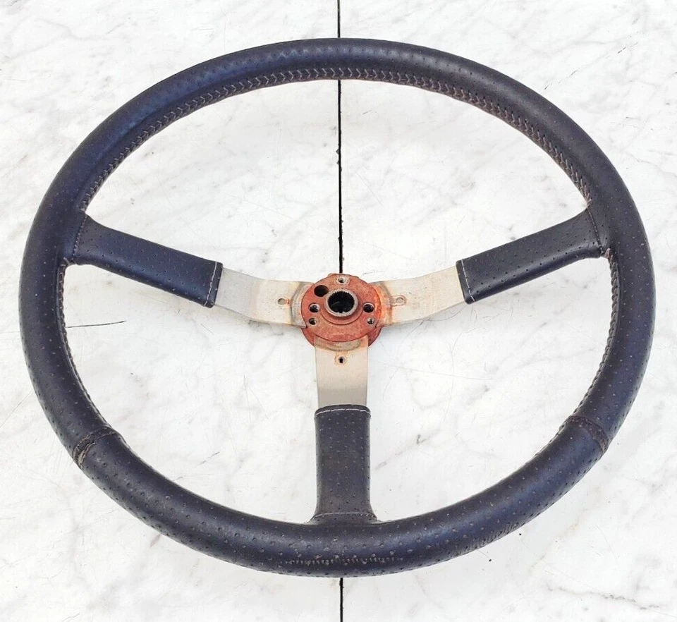 皮革方向盘 1987 - 1995 年吉普牧马人 YJ 原始设备制造商 — 第 3/4 张图片
