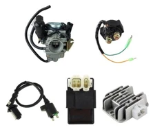 CDI Ignition Coil Voltage Regulator Carb Kit for GY6 Scooter Moped 50cc-150cc 