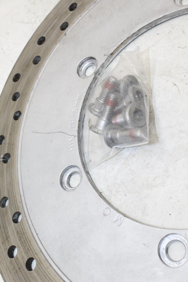 Honda Shadow Ace 1100 Vt1100t Tour 1999 rotor de disco de freno delantero negro OEM Foto 4 de 4