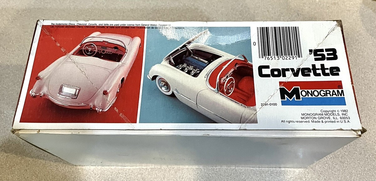 🏁 Monogram Vintage'53 Corvette (Open Box) Kit 1:24 🏁 | eBay
