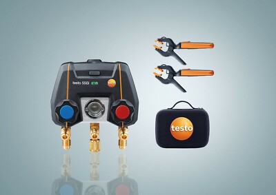 Testo 0564 3550 01 550i Smart Kit Digital Manifold, Wireless Temperature Clamps