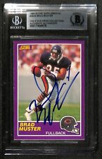 Brad Muster Chicago Bears 1989 Score Supplemental #360S Signed Card BECKETT Brad Muster Chicago Bears 1989 Score Supplemental #360S Signed Card BECKETT
