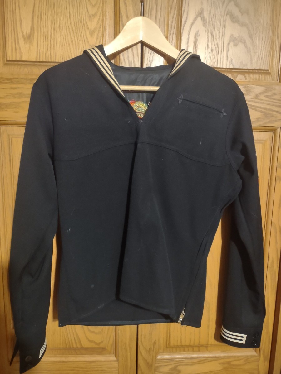 Rare Vintage US Navy Dress Blue Crackerjack Jumper Uniform Dragon Liberty  Cuff