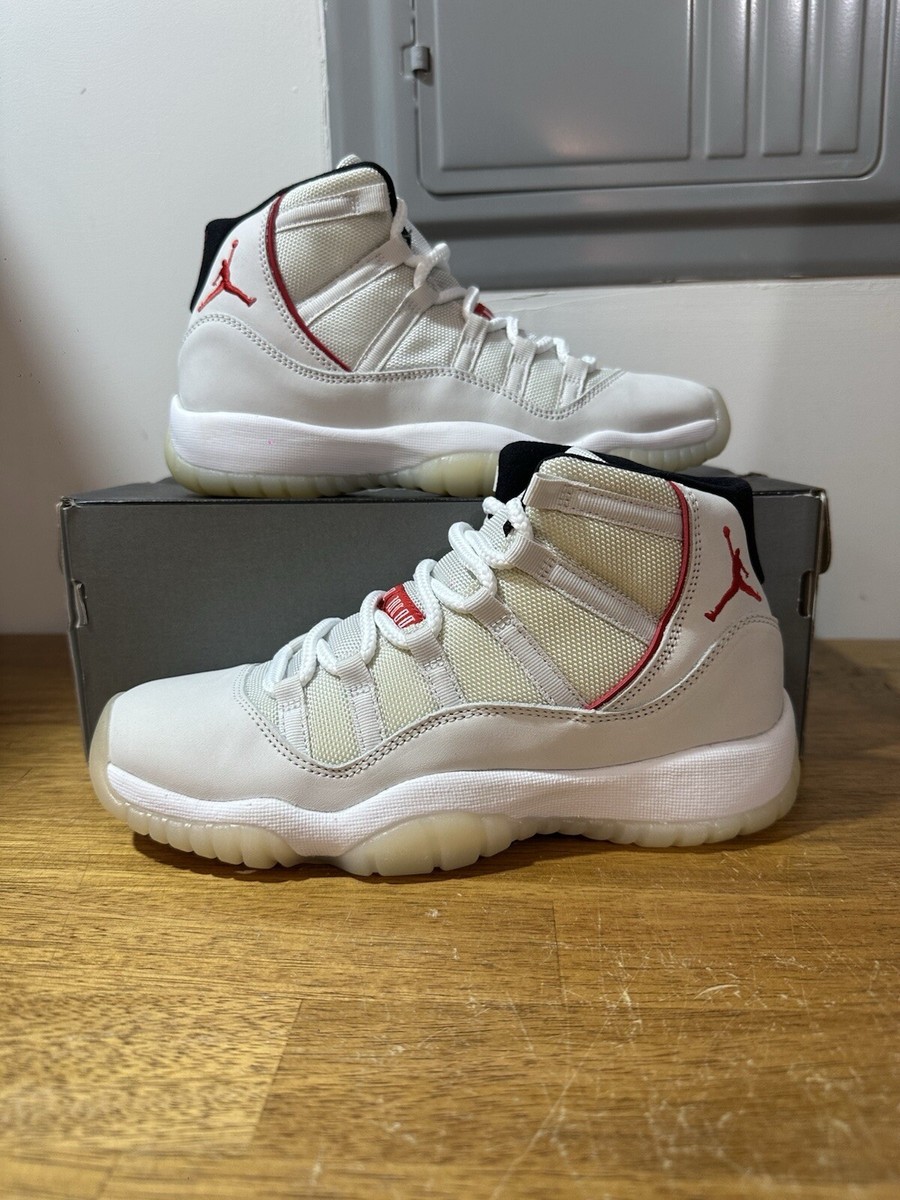 Nike Air Jordan 11 Retro GS Platinum Tint White Red Black