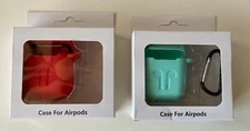 Apple Airpods Carrying Case 2nd/1st Generation Lot Of 2 Keychain Shockproof