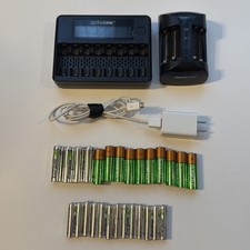 Duracell Rechargeable Energizer Recharge Batteries Bulk Lot With Two Chargers