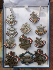 lot de 11 medailles de ski vintage