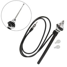 Classic Car Chrome Universal Radio Antenna 4 Section Aerial Antenna Wing Mount