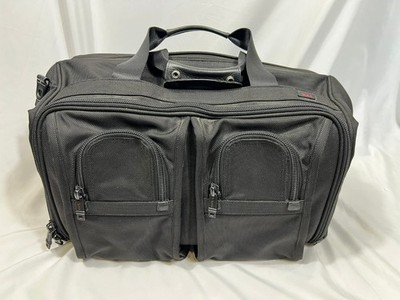 Tumi Alpha 22124DH Deluxe Carry On Satchel Duffle Bag Black Ballistic Nylon