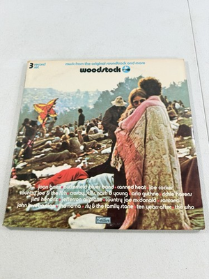 #ad Woodstock 3 Record Set SD 3 500 LP Vinyl 1970 Cotillion Atlantic EX VG $29.99