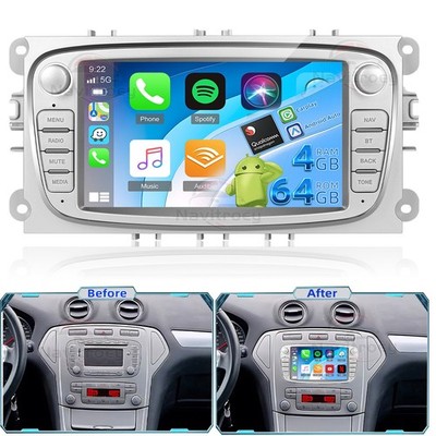 Qualcomm 4+64GB Android 15 Für Ford Mondeo 9 2008-11 Autoradio Carplay GPS Navi