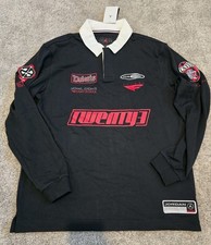Image of Jordan Essentials Men's Long-Sleeve Rugby Top HF9323-010 Black Size Medium