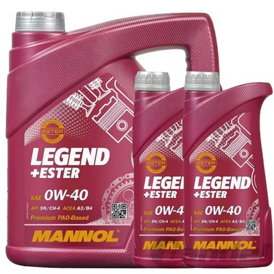 6 LITER MOTORÖL MANNOL SAE 0W-40 API SM/CF LEGEND+ESTER