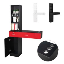Wall Mount Barber Salon Spa Cabinet Hair Styling Station Shelf Vanity Table Desk