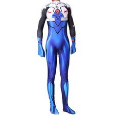 Anime Cosplay Ikari Shinji Zentai Bodysuit Costume Blue