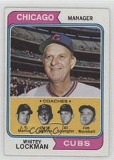 1974 Topps JC Martin Hank Aguirre Al Spangler Whitey Lockman Jim Marshall 12xy