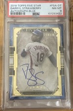 2018 Topps Five Star Blue  Darryl Strawberry 19/25  #FSA-DT Auto PSA 8