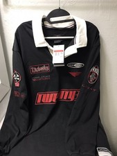 Image of Air Jordan Essentials Long-Sleeve Rugby Top Black Size Large Mens