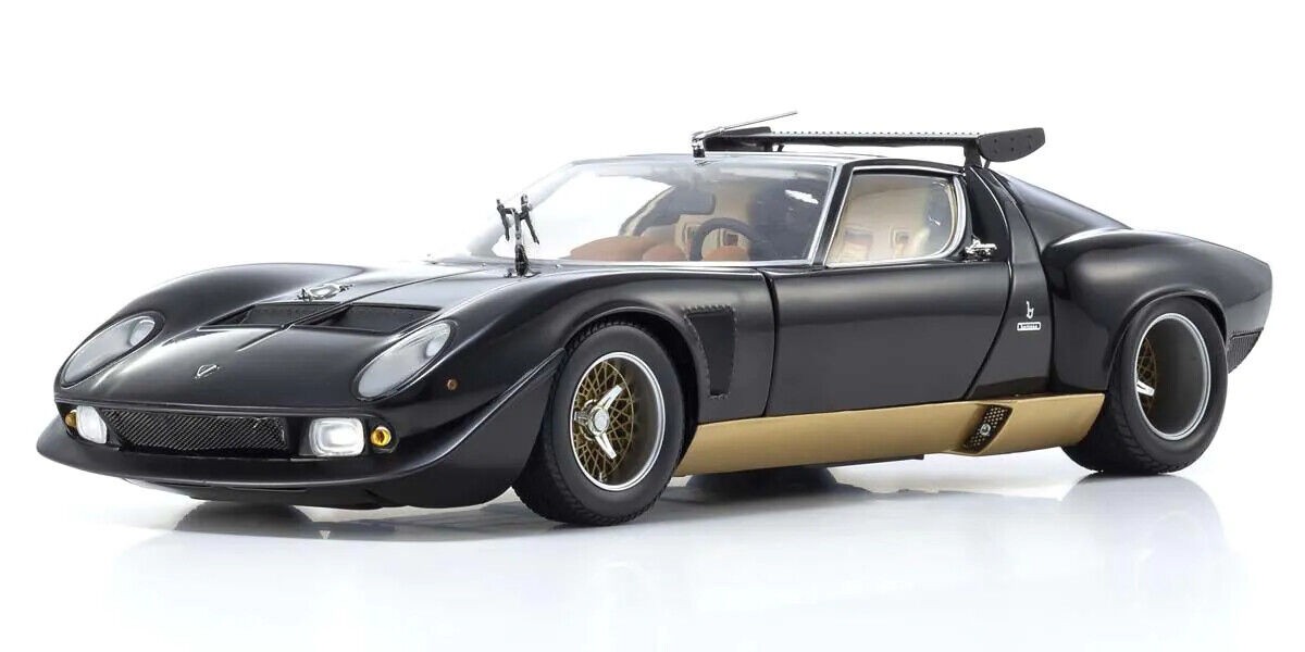 KYOSHO 08319BKG 1:18 LAMBORGHINI MIURA SVR 1974 - BLACK/GOLD (08319BKG)
