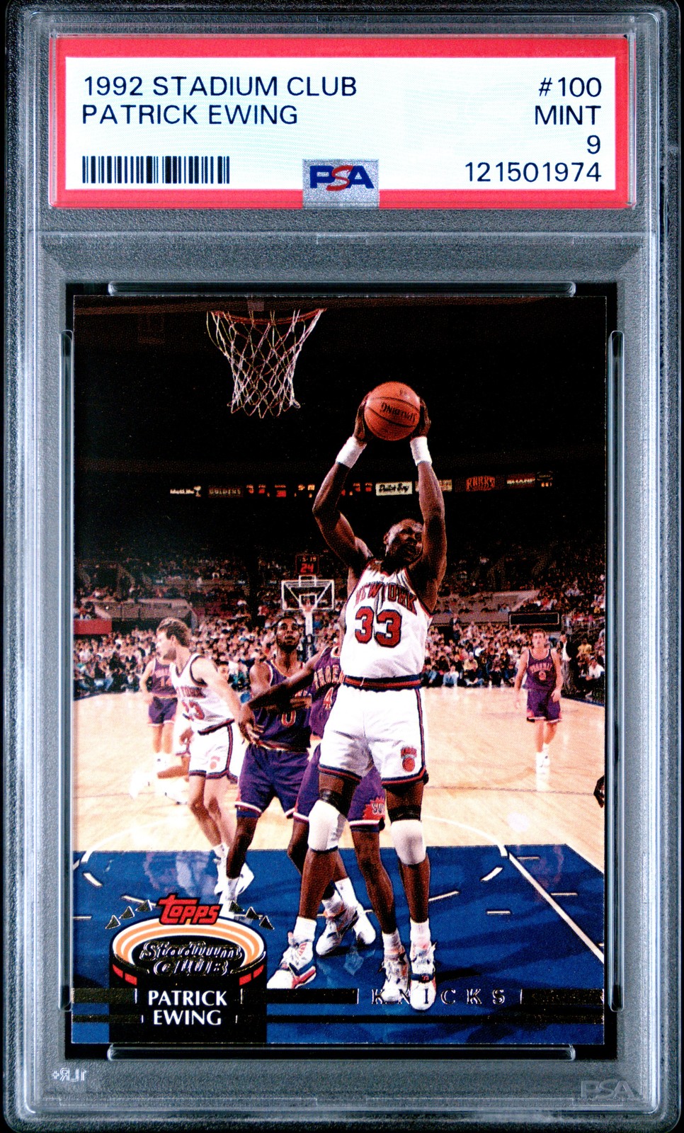 1992 STADIUM CLUB #100 PATRICK EWING PSA 9