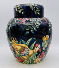 MOORCROFT Limited Edition Ginger Jar - SWAMP HEN by Nicola Slaney 1998 - Boxed