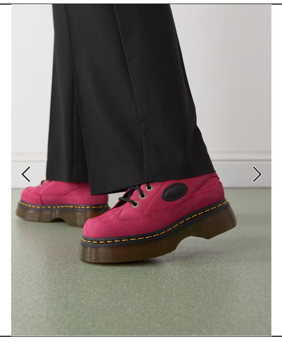 Dr. Martens BUZZ 5-Eye Fuchsia Pink Milled Nubuck Shoes MSRP$195