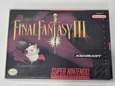 Final Fantasy III 3 Super Nintendo SNES Complete 100% CIB+ Box Maps Registration