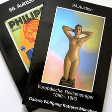 EUROPÄISCHE REKLAME = 2 Auktionen Ketterer München 68 und 94 Auktion 1983 1985