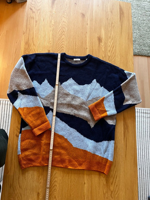 Herren Pullover Orange Strick M Langarm Knowledge Cotton Apparel Oversized Fit
