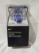 NWT NIKE Hyperstrong Youth Mouthguard Blue Quick Release Strap USA