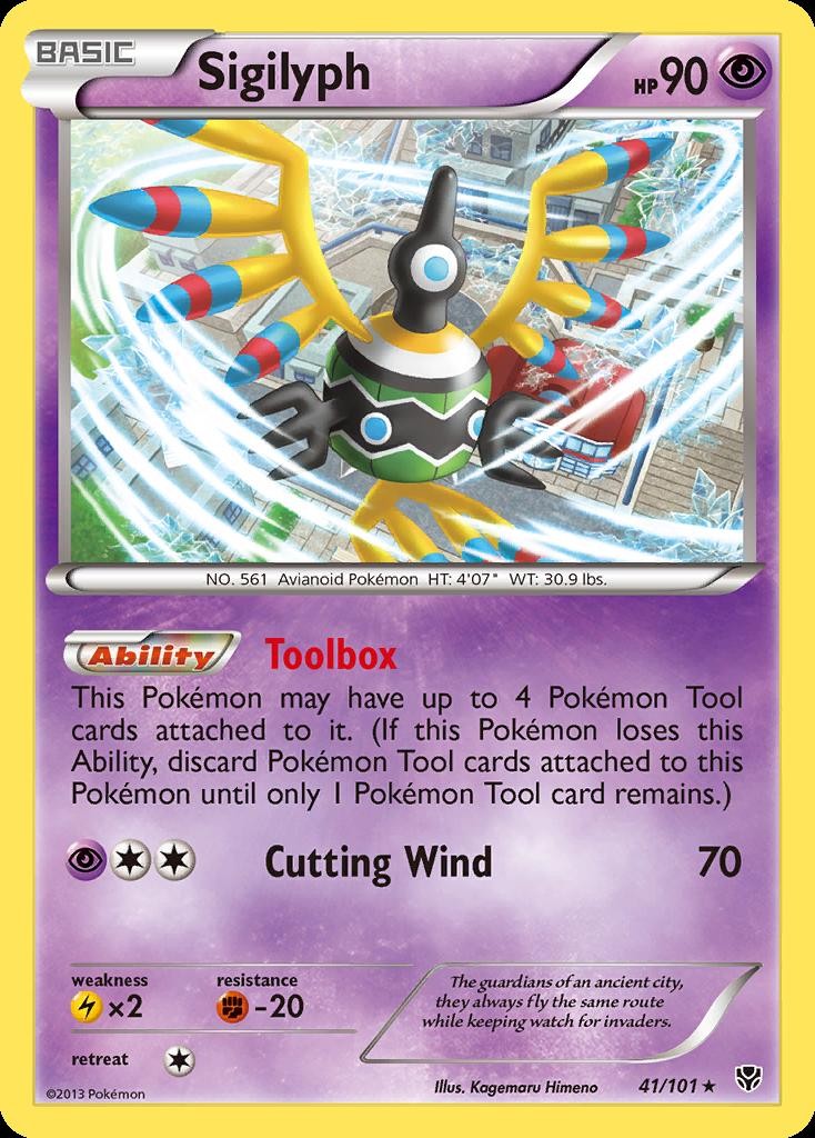 Pokemon Sigilyph (41/115) Plasma Blast LP HOLO