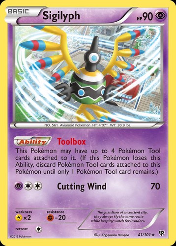 Pokemon Sigilyph (41/115) Plasma Blast LP HOLO