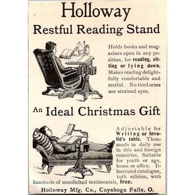 Holloway Mfg Co Holloway Reading Stand Cuyahuga Falls O 1901 Clipping SAI6-M27