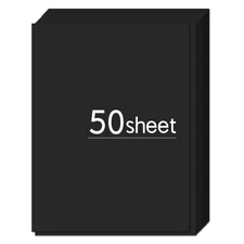 50 Sheet Black Cardstock 8.5x11,250gsm/92lb Cardstock Construction