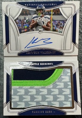 2022 Panini National Treasures Booklet Kenneth Walker III Jumbo Prime RPA RC /99