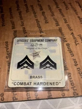Officers Equipment Company Combat Hardened Insignia of the Corps Brass pins