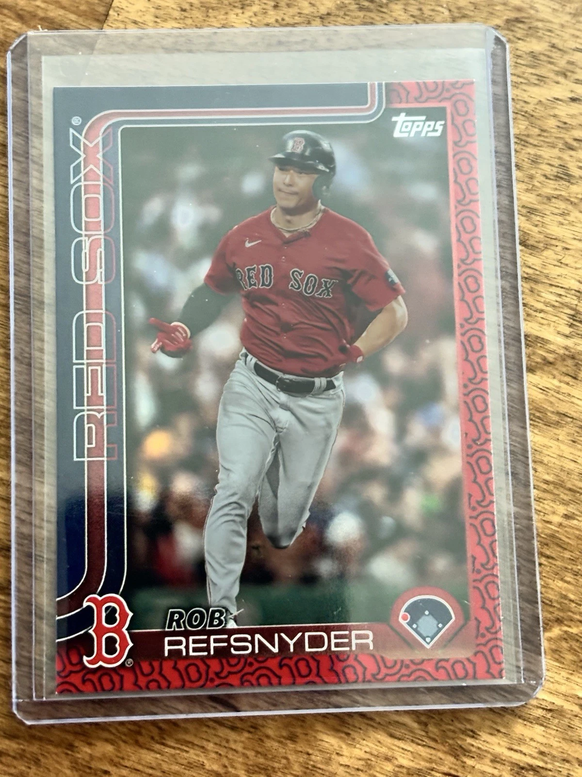 2025 Topps Series 1 Rob Refsnyder Team Color Parallel #112 Boston Red Sox SP